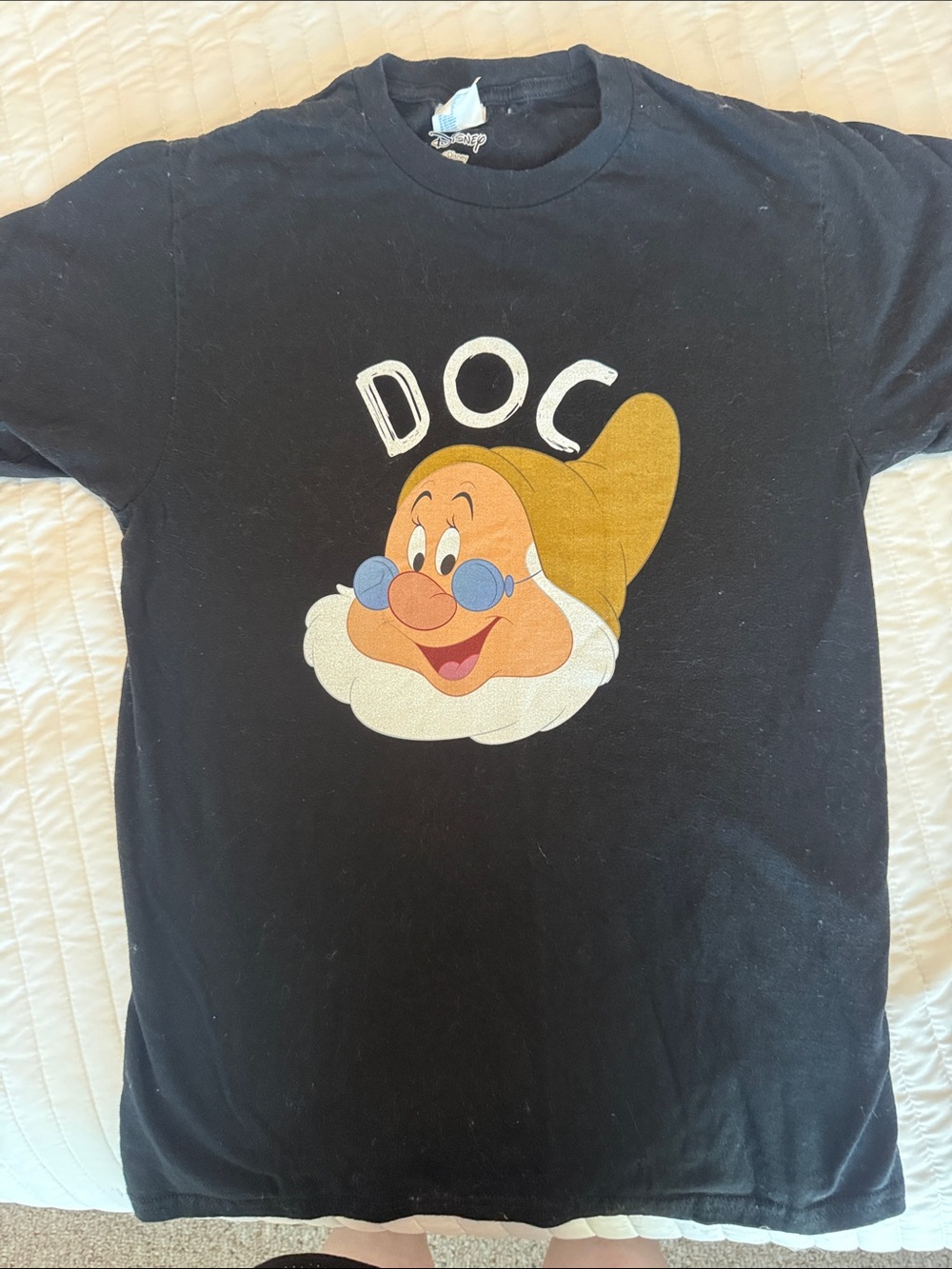 Disney Doc 7 dwarfs Graphic Tee - Black
